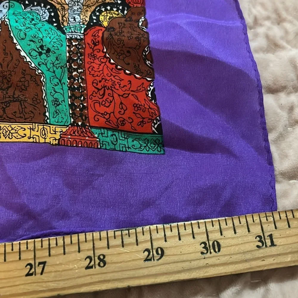 Colorful Patterned silk Scarf